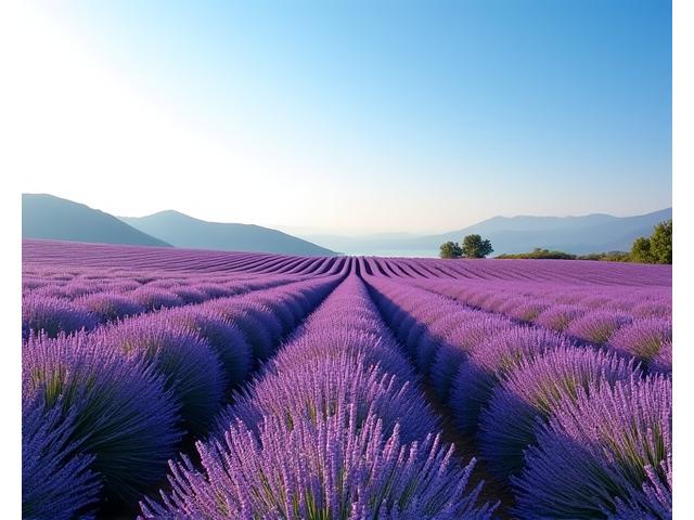 고성 라벤더 밭의 보라색 라벤더
